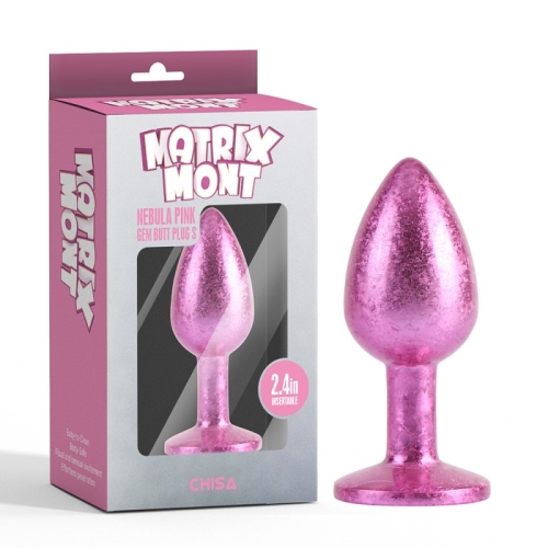 Анальная пробка с кристаллом розового цвета Chisa Nebula Gem Butt Plug размер Small - 1