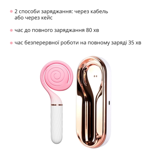 Потрясающий пульсатор с вакуумной стимуляцией для клитора розовый Otouch LOLLIPOP - 5