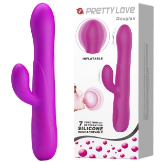 Вібратор силіконовий зі стимуляцією клітора PRETTY LOVE DOUGLAS 