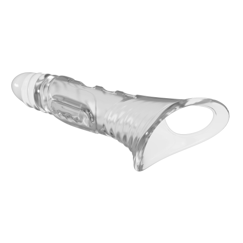 Насадка з петлею, що подовжує, на член реалістична прозора LYBAILE Pretty Love Penis Sleeve 8.7&amp;quot; Extender - 4