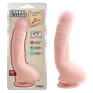 Фалоімітатор на присоску реалістичний бежевий CHISA Carnal Pleasure Flesh 291875