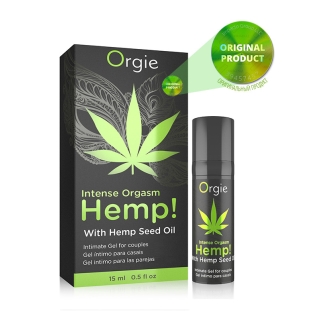 Гель для возбуждения усилитель оргазма Intense Orgasm Hemp с маслом каннабиса Orgie 15 мл