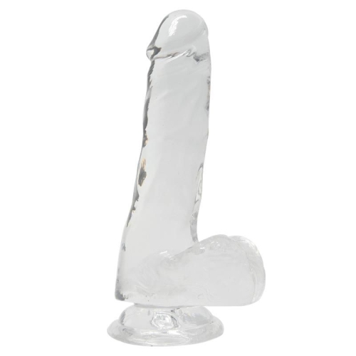 Прозрачный фаллоимитатор пеалистичный на присоске Alive Jelly Dildo Pepito, ТПЕ диаметр 3,5см, длина 15,5см - 1