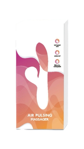Вибратор с отростком для клитора с волновой стимуляцией розового цвета Boss series Air Pulsing Messenger - 7