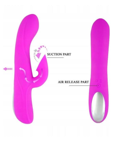 Вібратор з вакуумною стимуляцією клітора рожевий DESIRABLE FLIRT MC03 - 5
