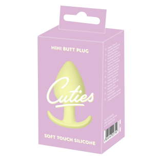 Мини анальная пробка желтого цвета Soft Silicone Mini Butt Plug