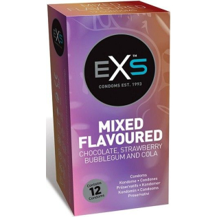 Презервативы с различными вкусами прозрачного цвета Exs Mixed flavoured  12 штук