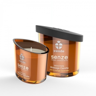 Свічка для масажу з ароматом апельсину та лаванди SWEDE Seduction Massage Candle
