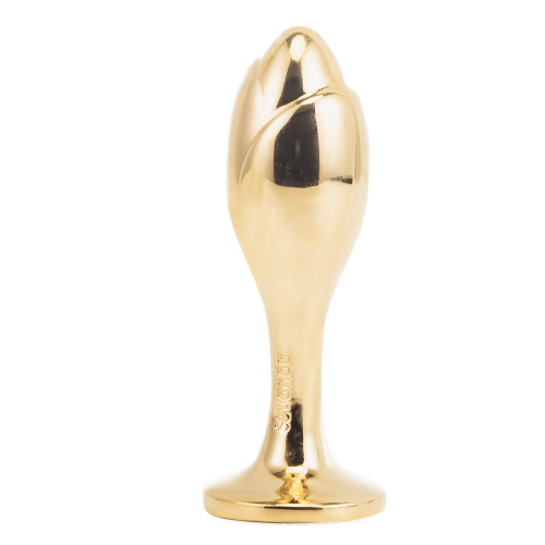 Металлическая анальная пробка Кроличий хвост LOCKINK SEVANDA White Bunny-Tail Anal Rose-shape Plug - 4