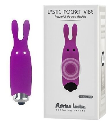 Минивибратор-кролик Adrien Lastic Pocket Rabbit фиолетовый - 1