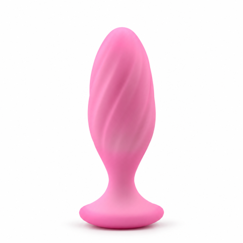 Смарт анальная вибропробка розовая UNIVIBE Marshmallow Bloom - 1