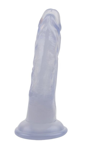Подвійний анально-вагінальний фалоімітатор на присоску прозорий CHISA Hi Rubber 6.3 Inch Dildo - 3