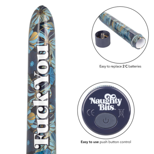 Міні вібратор різнокольоровий California еxotic novelties CalExotics Naughty Bits Fuck You Personal Vibrator Free Shipping - 7