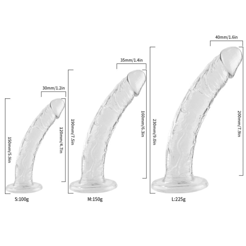 Фаллоимитатор реалистичный на присоске прозрачного цвета Cnt Transparent Realistic Dildo - 2