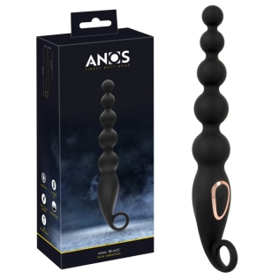 Анальные виброшарики черные Anos Vibrating Anal Beads