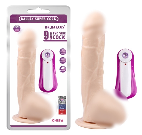 Реалістичний вібратор на присоску GHISA Mr.MARCUS 9.9 Vibrating Dildo - 1