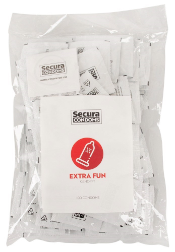 Презервативы Ребристые из натурального латекса прозрачные Secura Extra Fun 1 штука - 1