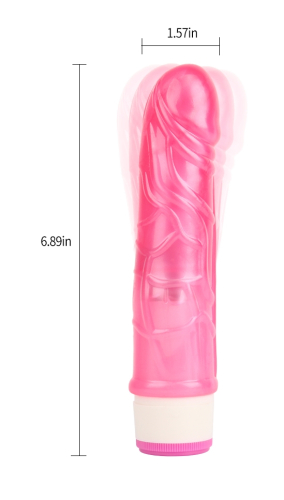 Реалистичный вибратор розовый CHISA Basic Luv Theory Stud Rod - 6