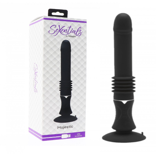 Вибратор Пульсатор на присоске черного цвета Toy joy Magnetic Majestic Trusting Vibe - 4