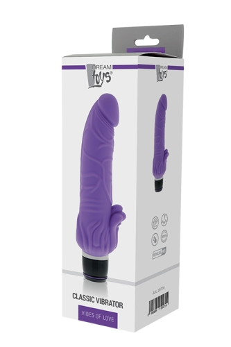 Вібромасажер силіконовий фіолетовий Dream toys Purrfect silicone classic - 2