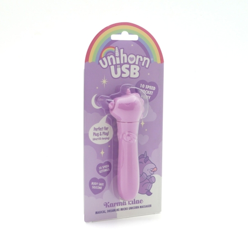 Віброкулька одноріжка для клітора бузкового кольору Unihorn USB Bullet Karma Lilac - 4