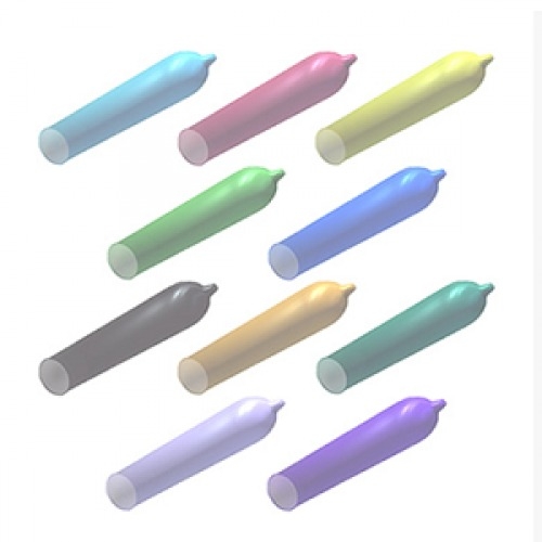 Набор латексных презервативов с силиконовой смазкой жёлтого цвета One Color Sensation 5 штук - 5