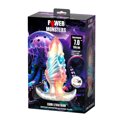 Анальна пробка з накачуванням різнокольорова Baile Power Monsters Infernal Ebon Leviathan - 12