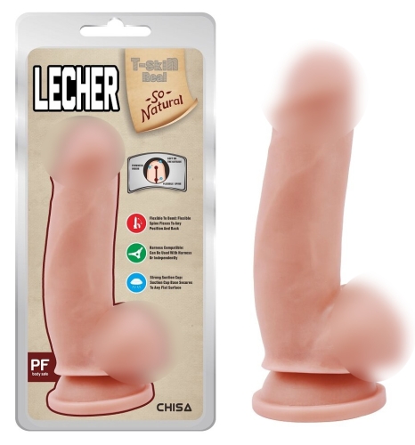 Фалос на присоску реалістичний бежевий CHISA Lecher Flesh - 1