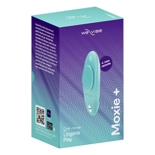 Смарт міні вібротрусики блакитний з чорним пультом управління We Vibe Moxie