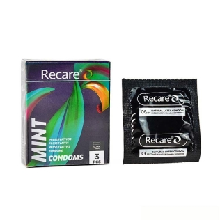 Презервативи ультратонкі аромат м'ята Recare Ultra Thin Mint Condoms Holographic 3 штуки