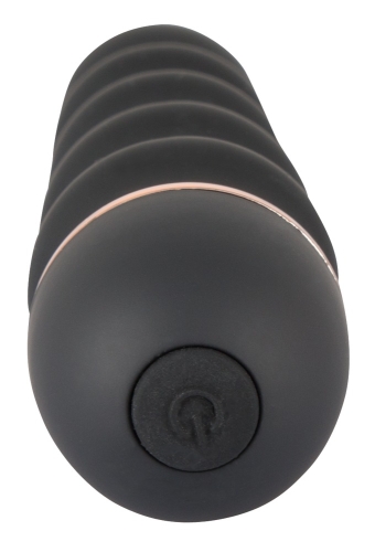 Вибратор со стимулирующим рельефом черного цвета Bendy Wavy Vibrator - 3
