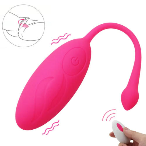 Вагинальное виброяйцо с пультом ДУ цвет розовый Cottelli Collection Monster egg - 7