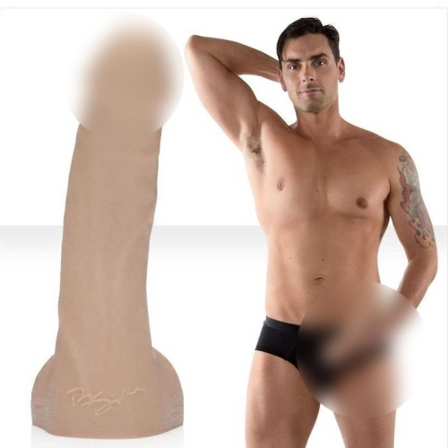 Фаллоимитатор с мошонкой реалистичный порноактера Ryan Driller бежевого цвета Fleshlight Fleshjack - 1