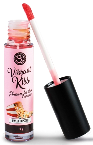 Блиск для губ з ефектом вібрації зі смаком попкорну Secret Play Vibrant Kiss, 6 грам - 2