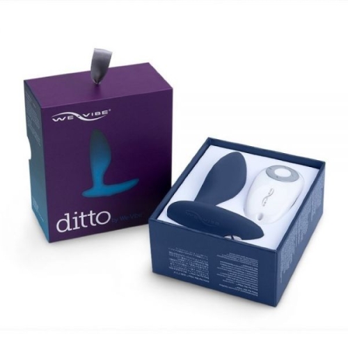 Анальная вибро-пробка смарт и пультом ДУ синяя DITTO BY WE-VIBE - 6