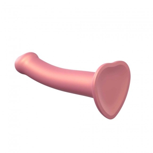 Насадка для страпона силіконова рожева Strap-On-Me Mono density Dildo m діам 3,3 см - 2