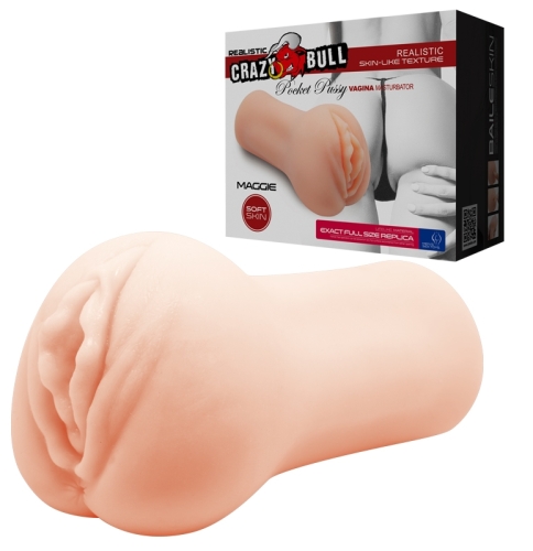 Мастурбатор-Вагіна для члена з кібершкіри Crazy Bull MAGGIE POCKET pussy MASTURBATOR - 1