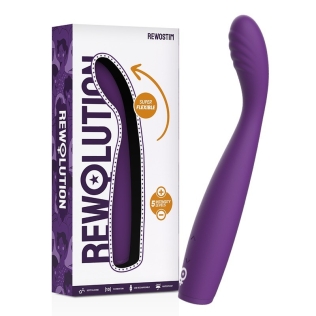 Вибратор для точки G фиолетового цвета Rewolution Rewostim Flexible Vibrator