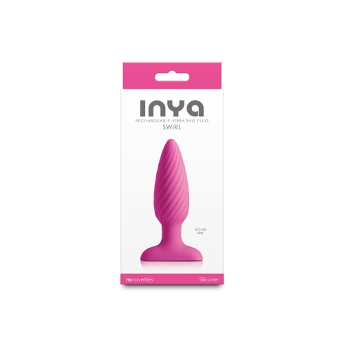 Анальная вибропробка розовая NS Novelties INYA - Swirl - 3