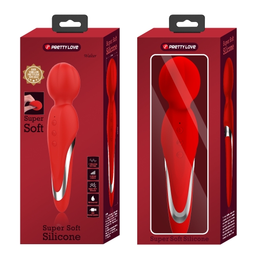 Вібромасажер Ванд у формі мікрофона червоного кольору Lybaile Pretty Love Walter USB - 13