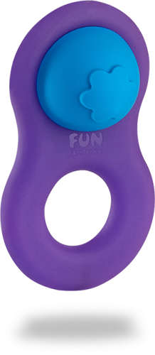 Эрекционное кольцо с шариком 8ight Fun Factory фиолетовое - 1