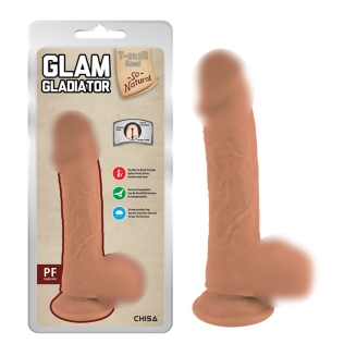 Фаллоимитатор реалистичный на присоске бежевого цвета Chisa Glam Gladiator