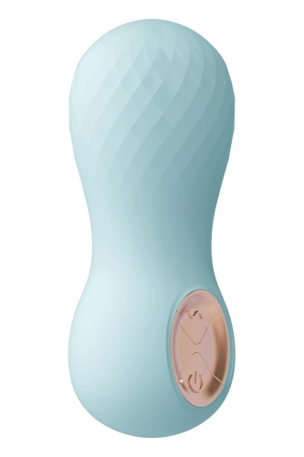 Вібростимулятор для інтимних місць блакитного кольору Dream Toys AQUATIC SOLENE - 4