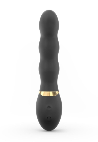 Вибратор вагинальный с выпуклостями черный Dorcel Too Much Rechargeable Black - 2