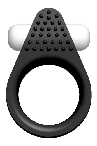 Эрекционное кольцо на пенис с вибростимуляцией клитора черное LIT-UP SILICONE STIMU RING 1 - 1
