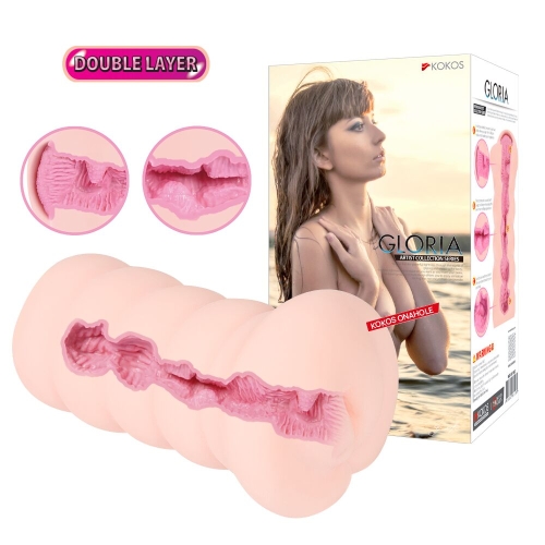 Мастурбатор двухслойный вагина телесного цвета Kokos Gloria Double Layer - 8