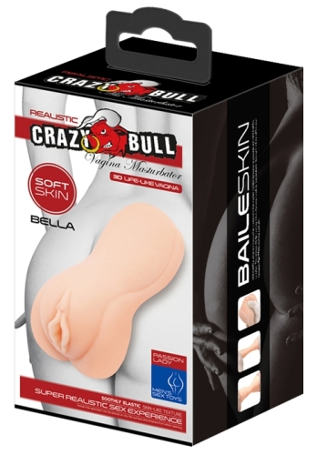 Мастурбатор вагіна тілесного кольору LYBAILE CRAZY BULL Bella Realistic Masturbator - 10