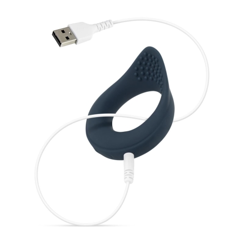 Эрекционное виброкольцо на член синее Boners Vibrating Cock Ring with Perineum Stimulation - 8