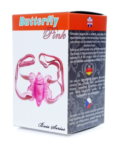 Вібро-стимулятор метелик для клітора рожева Butterfly - 1
