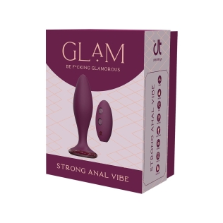 Анальний вібратор з фіолетовим пультом Dreamtoys Glam